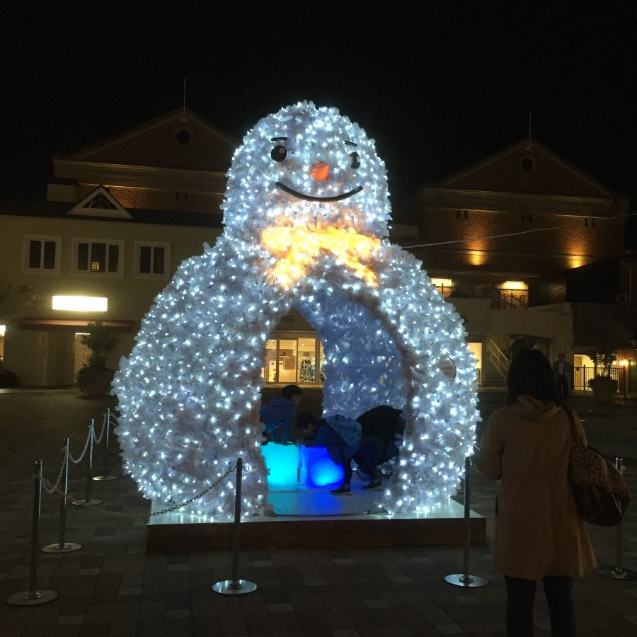 クリスマス イルミネーション 雪だるま